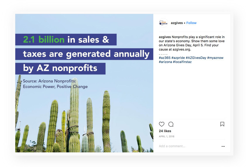 AZGives Instagram Campaign